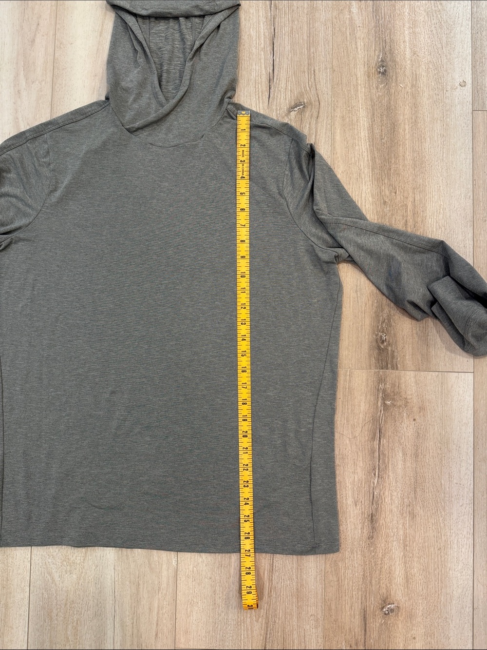 REI Co-Op Men's Lightweight base layer Hoodie- Slate Gray - Picture 6 of 7